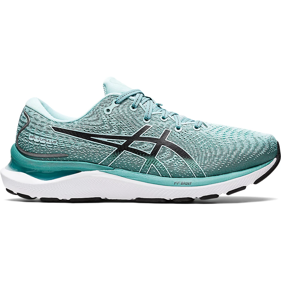 Women's Asics Gel-Cumulus 24, Oasis Green/Black, 8 B Medium