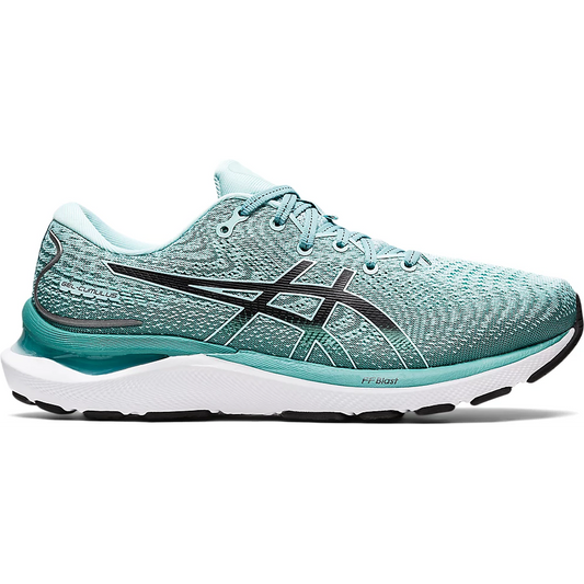 Women's Asics Gel-Cumulus 24, Oasis Green/Black, 6 B Medium