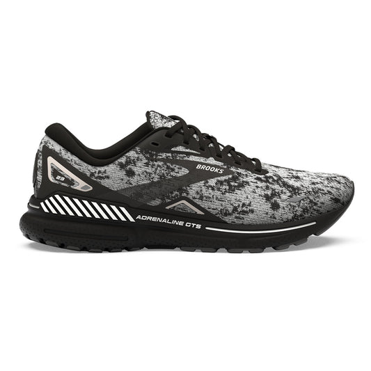 Women's Brooks Adrenaline GTS 23, White/Grey/Black, 6.5 D Wide