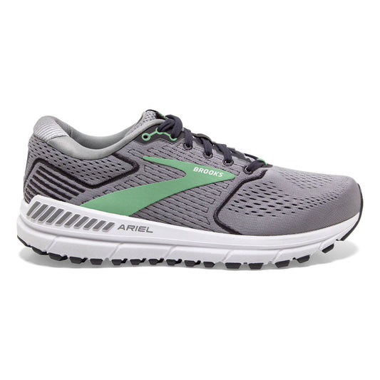 Women's Brooks Ariel '20, Alloy/Blackened Pearl/Green, 6.5 D Wide