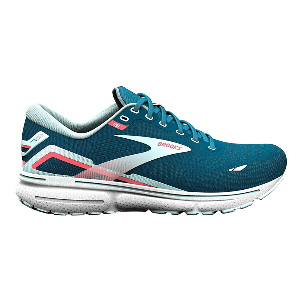 Women's Brooks Ghost 15, Legion Blue/Blue/Bittersweet, 7.5 B Medium