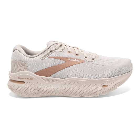 Women's Brooks Ghost Max, Crystal Gray/White/Tuscany, 10 B Medium