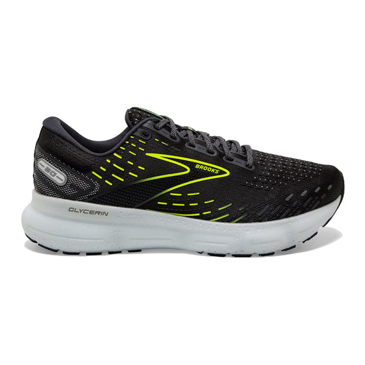 Women's Brooks Glycerin 20, Ebony/White/Nightlife, 7 B Medium