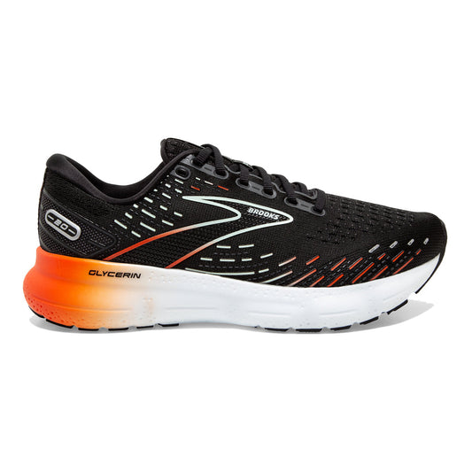 Women's Brooks Glycerin 20, Black/Red/Opal, 11 B Medium