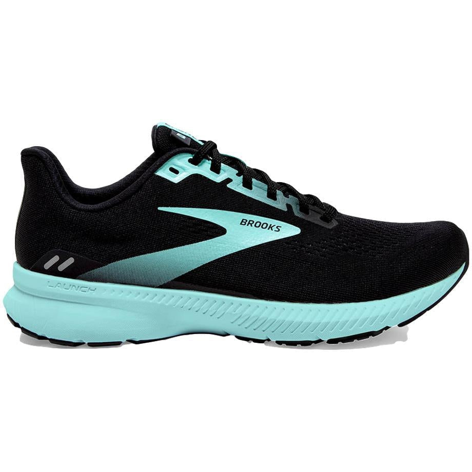 Women's Brooks Launch 8, Black/Ebony/Blue Tint, 8.5 B Medium