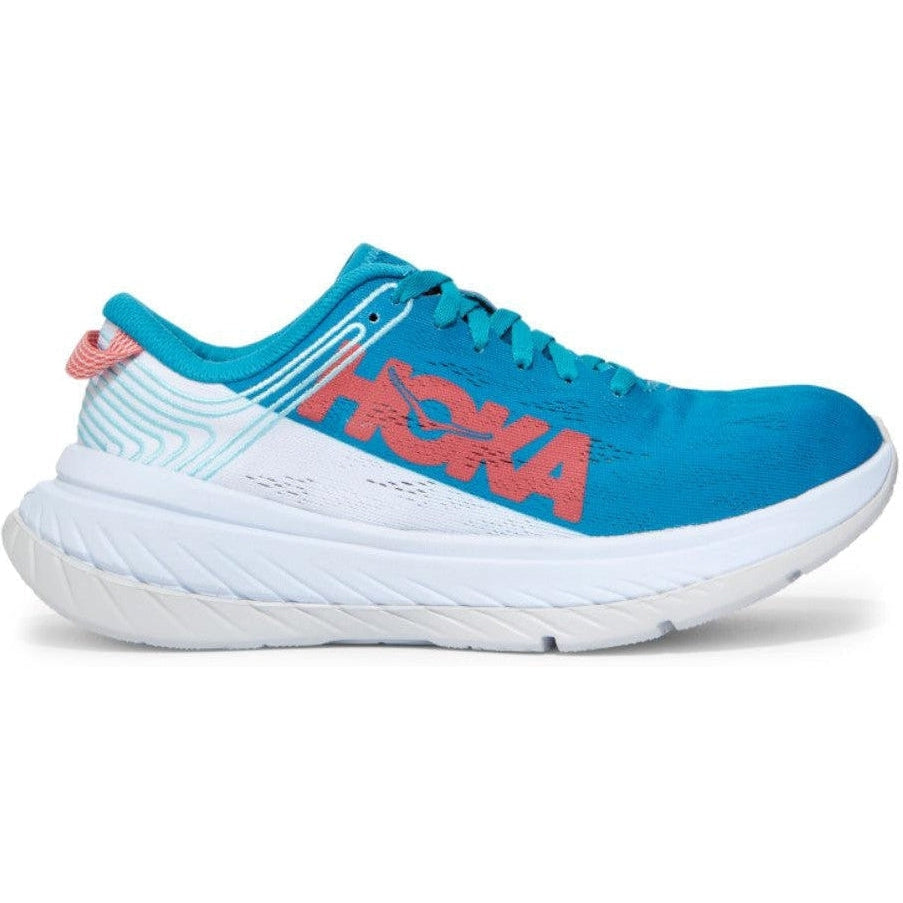 Women's Hoka One One Carbon X, Caribbean Sea/White, 9 B Medium