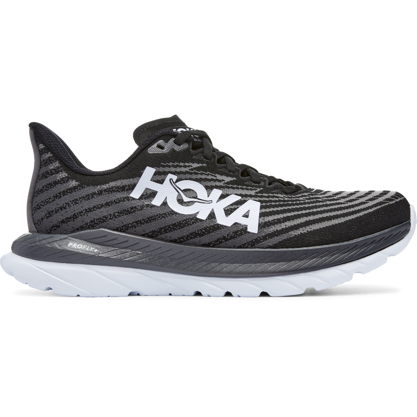 Women's Hoka One One Mach 5, Black/Castlerock, 8 B Medium