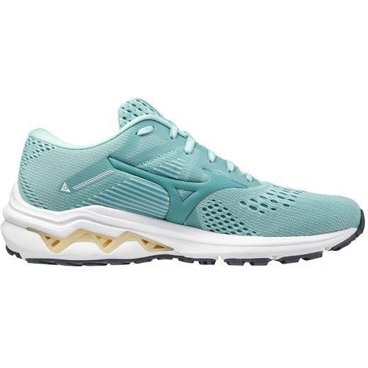 Women's Mizuno Wave Inspire 17, Eggshell Blue/Dusty Turquoise, 7 B Medium