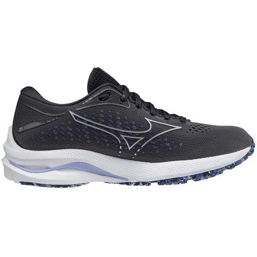 Women's Mizuno Wave Rider 25, Blackened Pearl, 12 B Medium