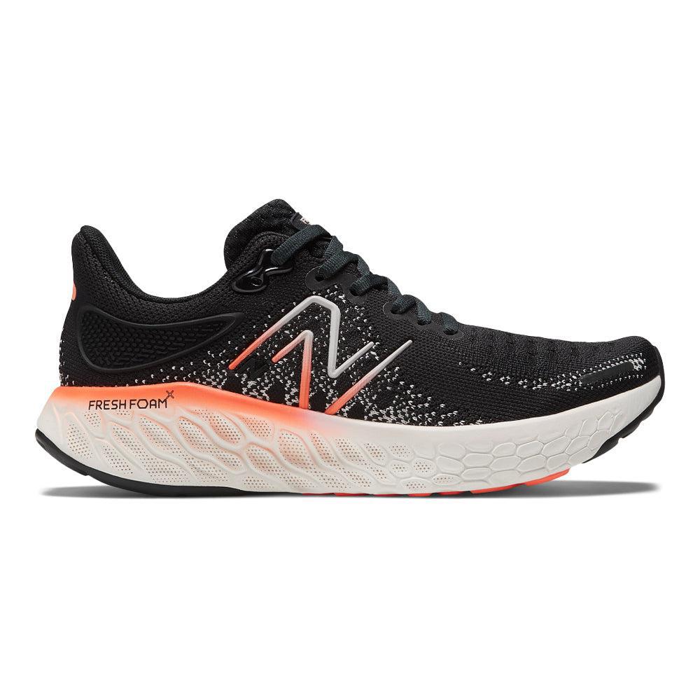 Women's New Balance Fresh Foam X 1080v12, Black/Neon Dragonfly/Washed Pink, 7 B Medium