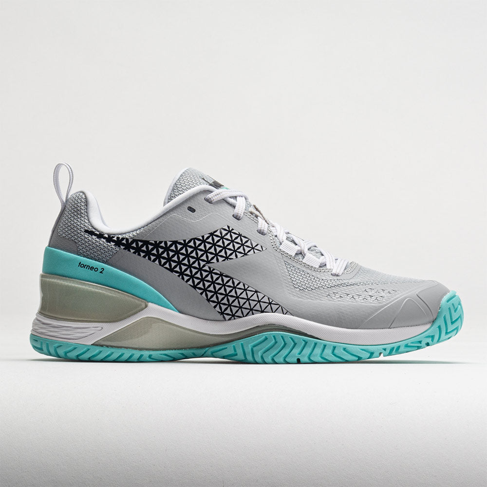 Diadora Blushield Torneo 2 AG Women's Silver DD/Black/Aruba Blue