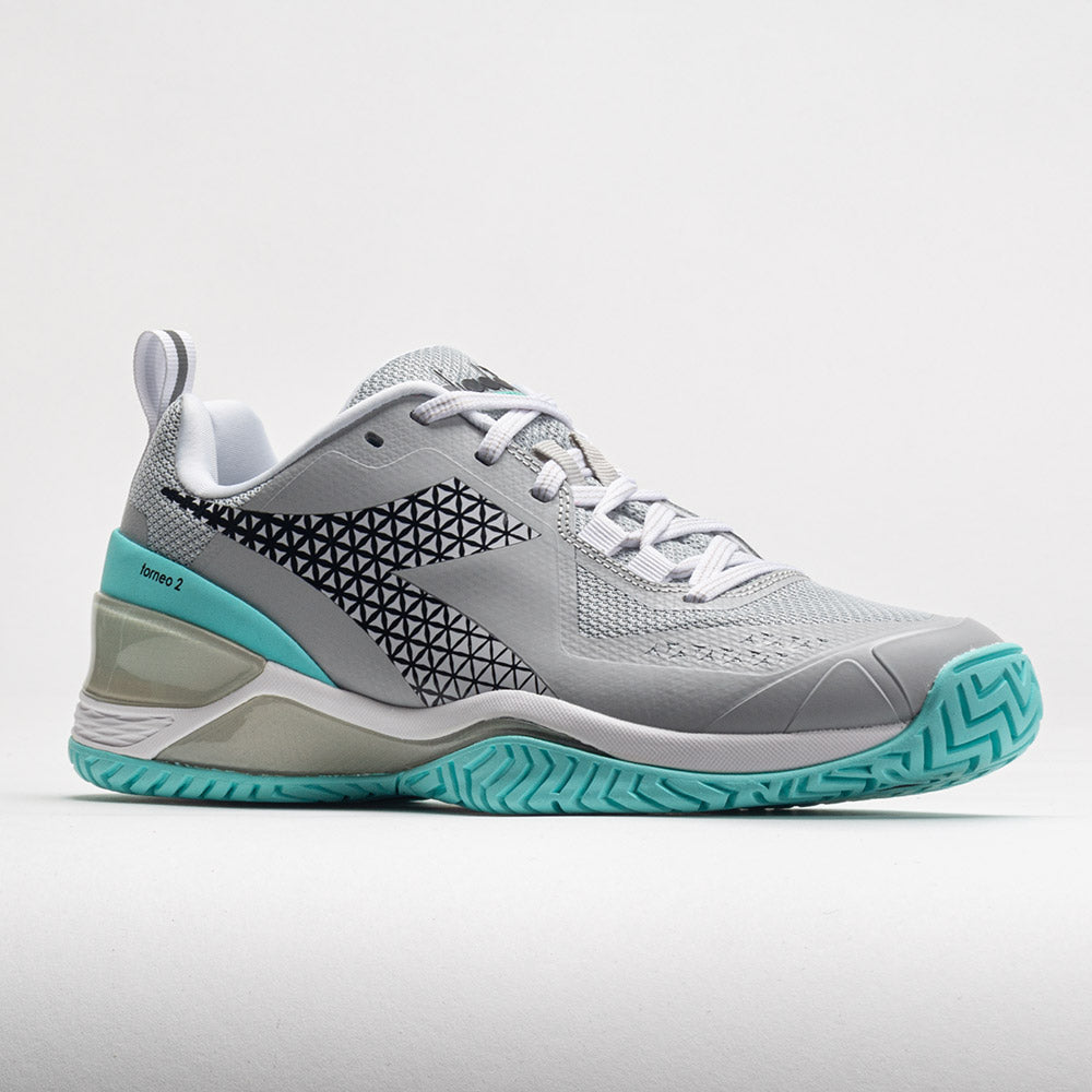 Diadora Blushield Torneo 2 AG Women's Silver DD/Black/Aruba Blue