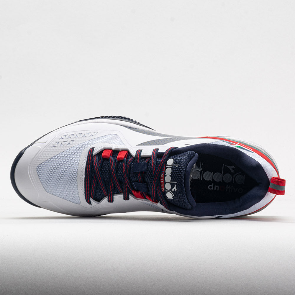 Diadora Blushield Torneo 2 Clay Men's White/Corsair/Fiery Red