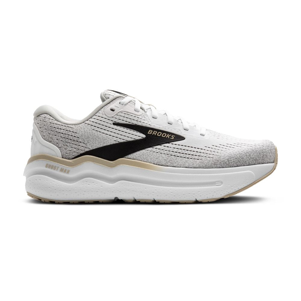 Men's Brooks Ghost Max 2, White/Pelican/Oyster, 7.5 D Medium