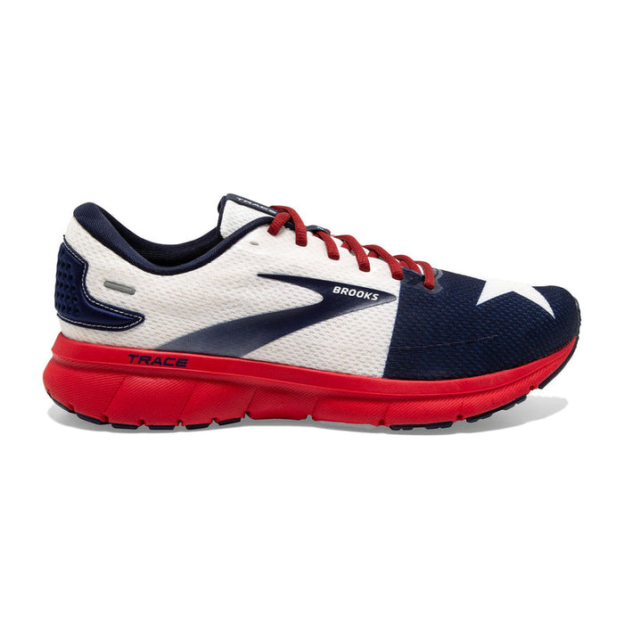 Men's Brooks Trace 2, Red/White/Navy, 9.5 D Medium