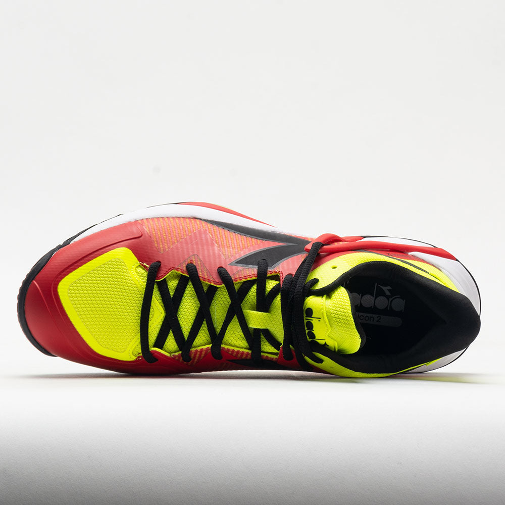 Diadora B.Icon 2 AG Men's Yellow Fluo/Black/Fiery Red