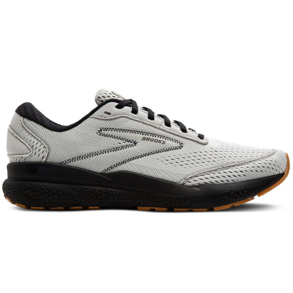 Women's Brooks Ghost 16, Oyster/Black/Alloy, 10.5 B Medium