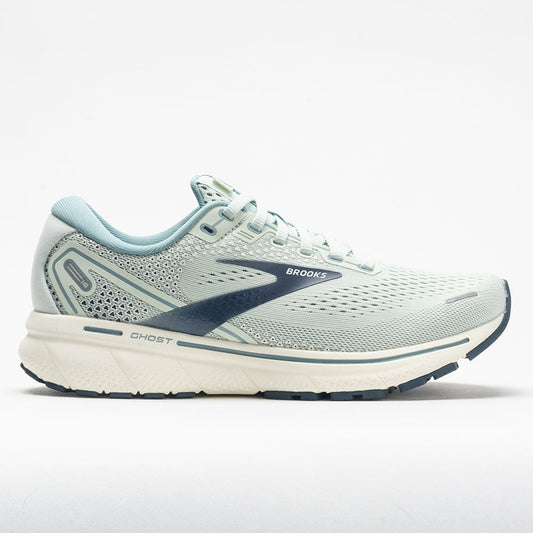 Women's Brooks Ghost 14, Aqua Glass/Whisper White/Navy, 9 B Medium