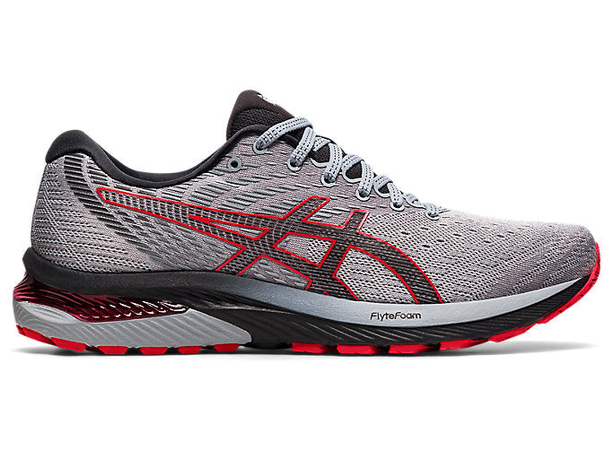 Men's Asics Gel-Cumulus 22, Piedmont Grey/Black, 12 D Medium