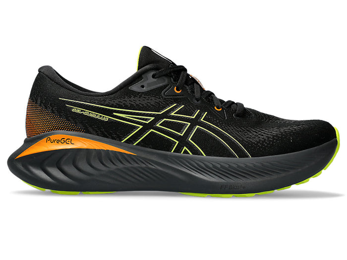 Men's Asics Gel-Cumulus 25 GTX, Black/Neon Lime, 10 D Medium