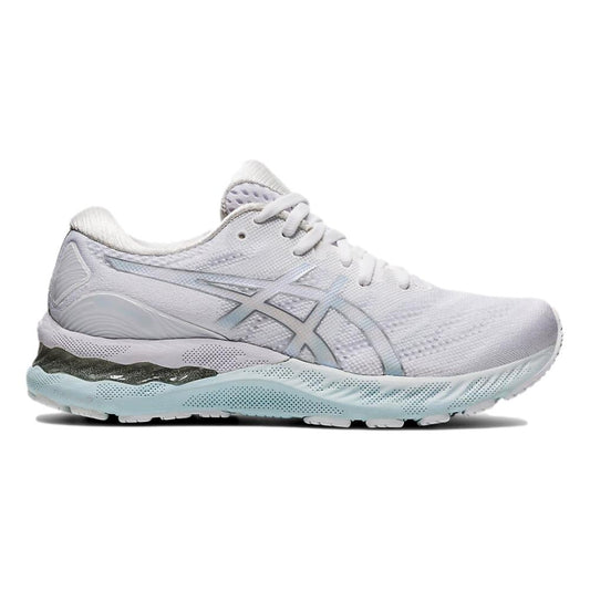 Women's Asics Gel-Nimbus 23, White/Pure Silver, 8.5 B Medium