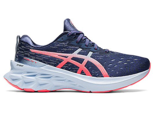 Women's Asics Novablast 2, Thunder Blue/Soft Sky, 7.5 B Medium