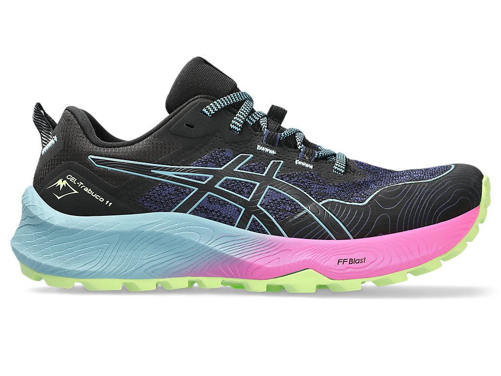 Women's Asics Gel-Trabuco 11, Black/Gris Blue, 7 B Medium