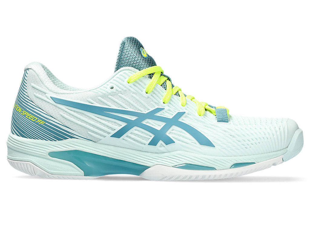 Women's Asics Solution Speed FlyteFoam 2, Soothing Sea/Gris Blue, 7.5 B Medium