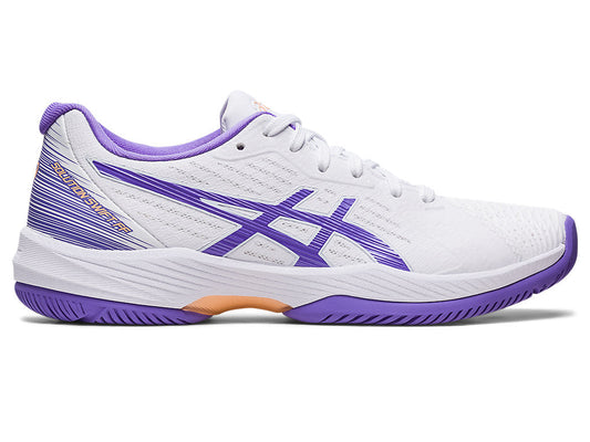 Women's Asics Solution Swift FlyteFoam, White/Amethyst, 7 B Medium