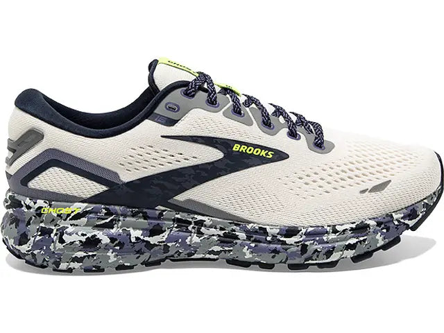 Men's Brooks Ghost 15, WhisperWhite/Eclipse/Nightlife, 10.5 D Medium