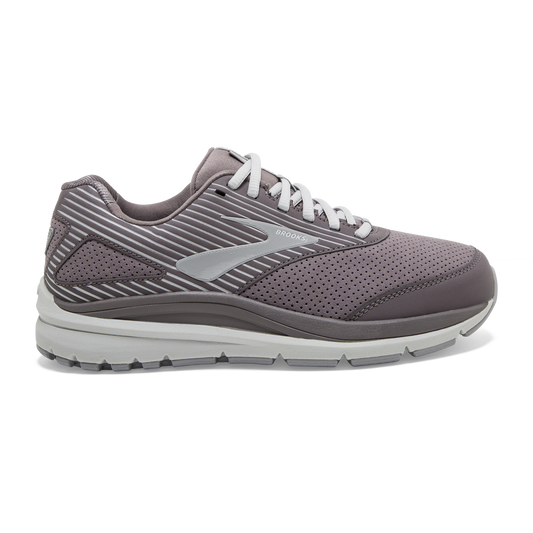 Women's Brooks Addiction Walker Suede, Shark/Alloy/Oyster, 8.5 D Wide