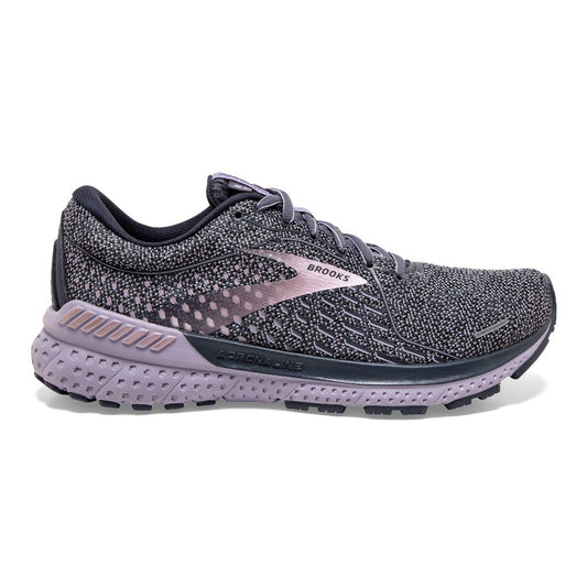 Women's Brooks Adrenaline GTS 21, Ombre/Lavender/Metallic, 9 B Medium