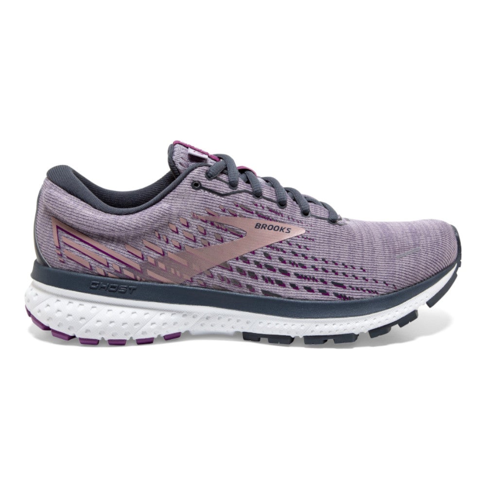 Women's Brooks Ghost 13, Lavender/Ombre/Metallic, 10 B Medium