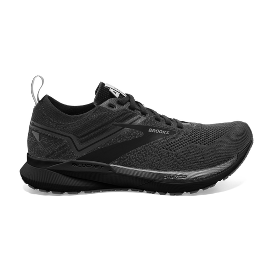 Women's Brooks Ricochet 3, Ebony/Blackened Pearl/Black, 7 B Medium