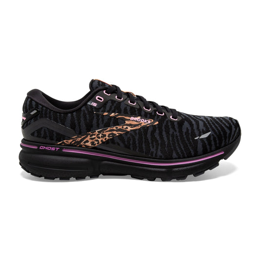 Women's Brooks Ghost 15, Black/Spring Crocus/Sunburn, 11.5 B Medium