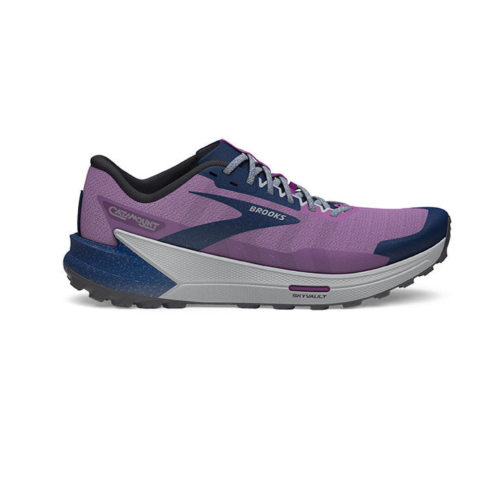 Women's Brooks Catamount 2, Violet/Navy/Oyster, 8 B Medium