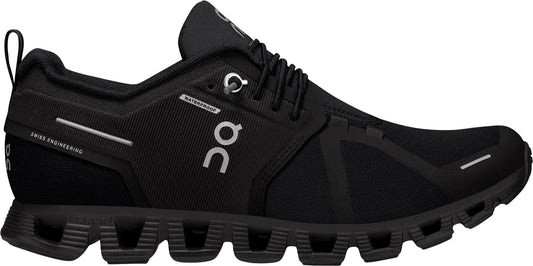Women's On Cloud 5 Waterproof, All Black, 7 B Medium
