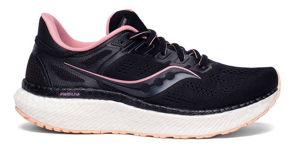 Women's Saucony Hurricane 23, Black/Rose, 8 D Wide