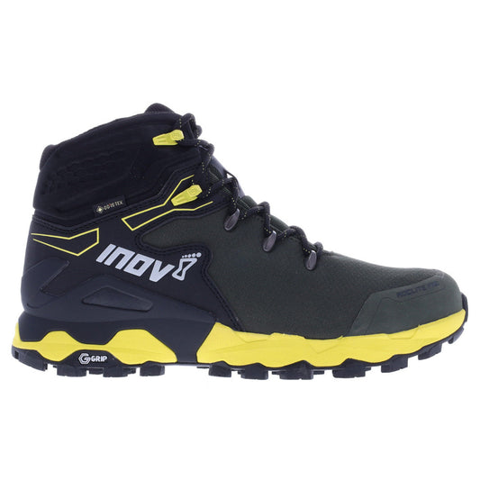 Men's Inov8 Roclite Pro G 400 GTX V2, Olive/Black/Yellow, 10.5 D Medium