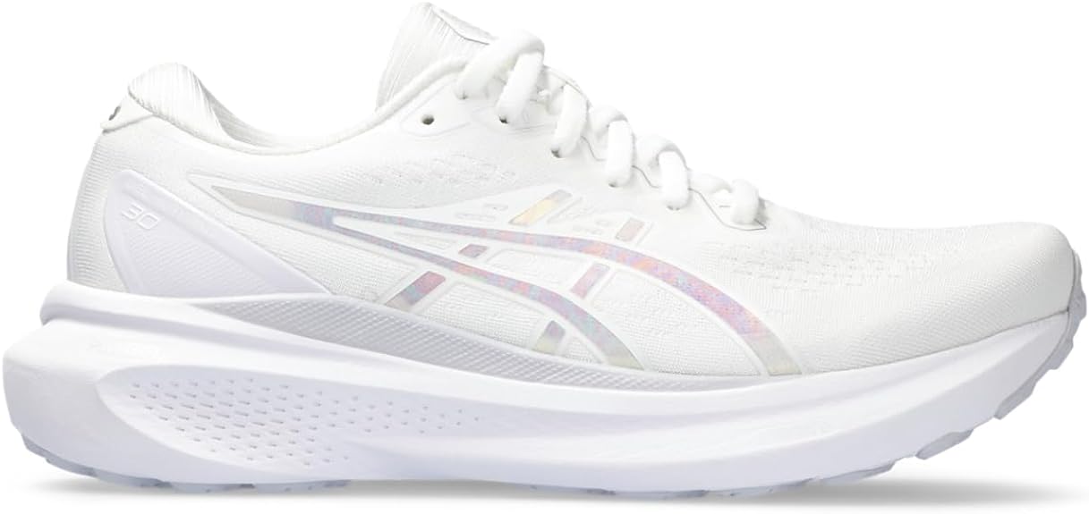 Women's Asics Gel-Kayano 30 Anniversary, White/Lilac Hint, 9 B Medium