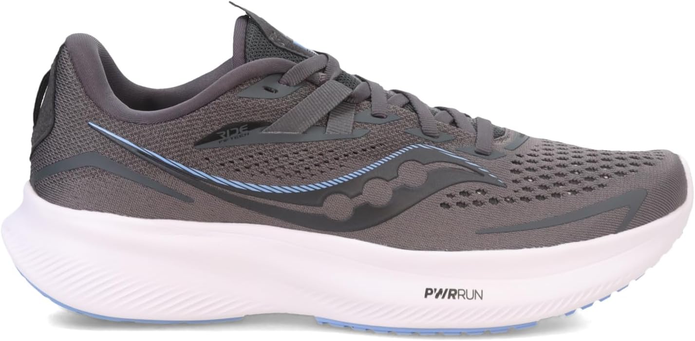 Women's Saucony Ride 15, Charcoal/Jewel, 10 B Medium