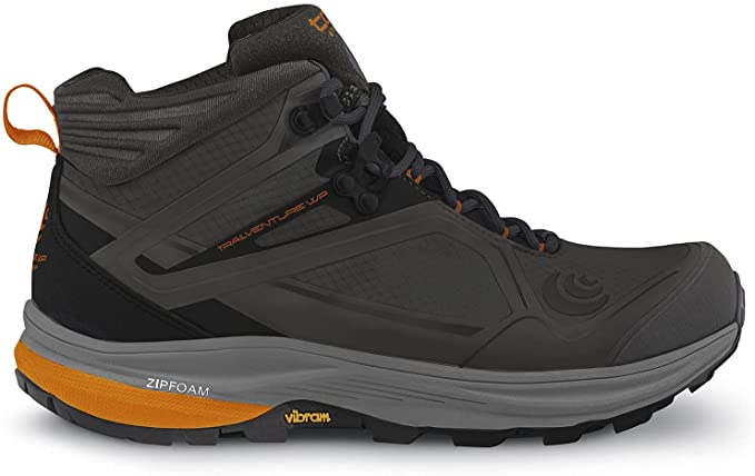 Men's Topo Athletic Trailventure WP, Black/Orange, 9 D Medium