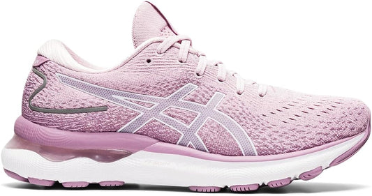 Women's Asics Gel-Nimbus 24, Barely Rose/White, 9 B Medium