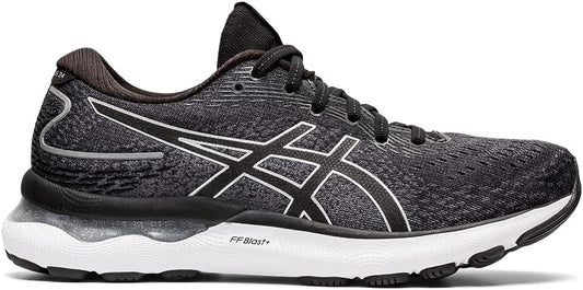 Women's Asics Gel-Nimbus 24, Black/Pure Silver, 5 B Medium