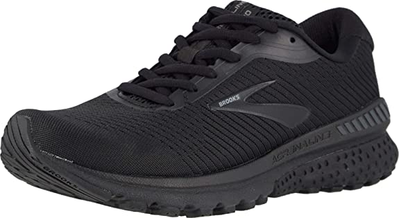 Women's Brooks Adrenaline GTS 20, Black/Grey, 10.5 B Medium