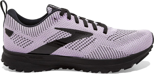 Women's Brooks Revel 5, Lilac/Ebony/Black, 9 B Medium