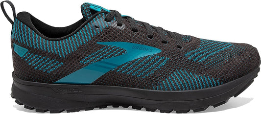 Men's Brooks Revel 5, Black/Ebony/Crystal Teal, 11 D Medium
