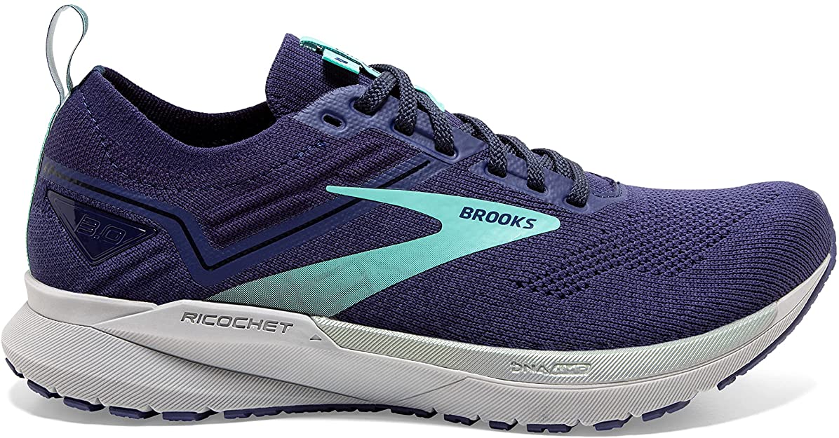 Women's Brooks Ricochet 3, Peacoat/Ribbon/Blue Tint, 6.5 B Medium