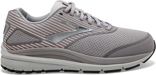 Women's Brooks Addiction Walker Suede, Alloy/Oyster/Peach, 9 B Medium