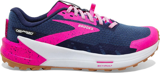 Women's Brooks Catamount 2, Peacoat/Pink/Biscuit, 9.5 B Medium